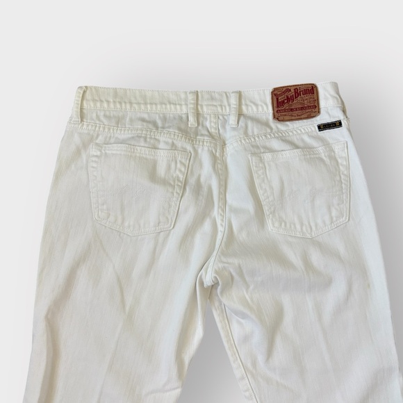 Lucky Brand White Sweet n' Low Boot Cut Reg Inseam Jeans, Vintage 10 x 30 - Picture 3 of 6
